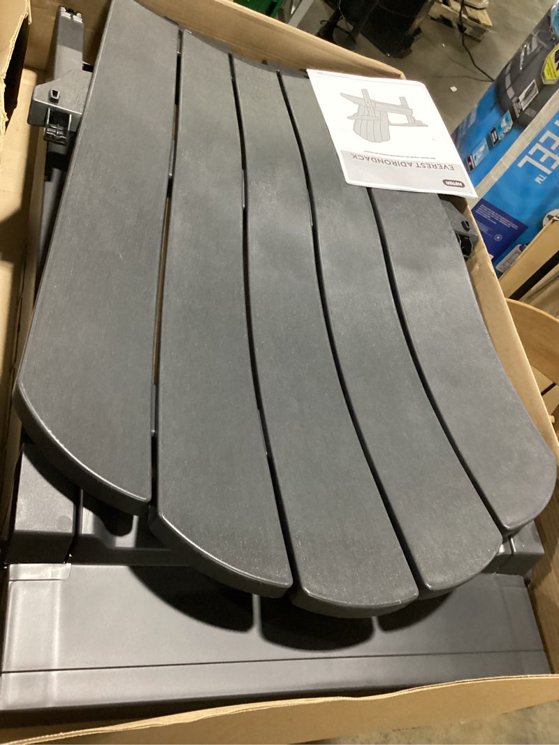 Condition photo showing Good Condition for keter everest adirondack chair with integrated cupholder, brown - durable