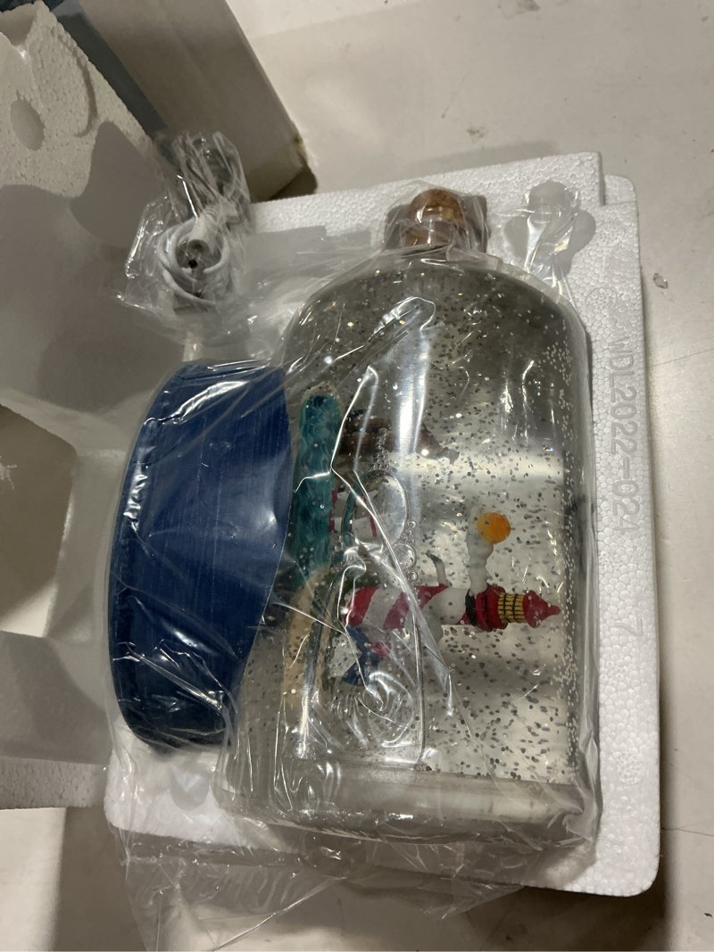 Condition photo showing Good Condition for Gerson Company 8.25" L B/O Lighted Spinning Water Globe Nautical Bottle