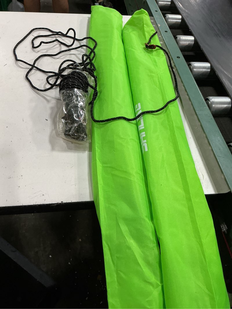 Condition photo showing Good Condition for sanlike telescoping tarp pole heavy duty tent poles, 33"-86.6"/94" thickened tube collapsible stainless steel canopy poles for camping backpacking hiking awning sun sails outdoor sports, set of 2 86.6"-black-4pcs poles& accessories