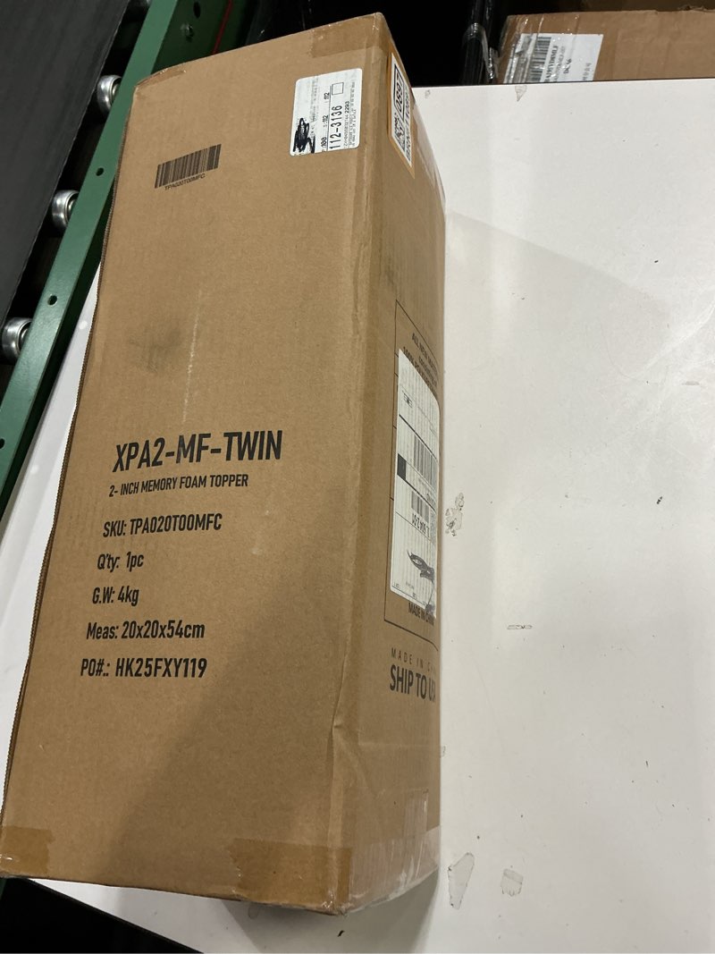 Condition photo showing New/Like New for Sweetcrispy Memory Foam Mattress Topper Twin, 2 Inch Thick Gel Infused Cooling Toppers Pad for Twin Size Bed, Sleeper Sofa, RV, Camper, CertiPUR US Certified, Ventilated and Breathable, Blue 2 IN Twin