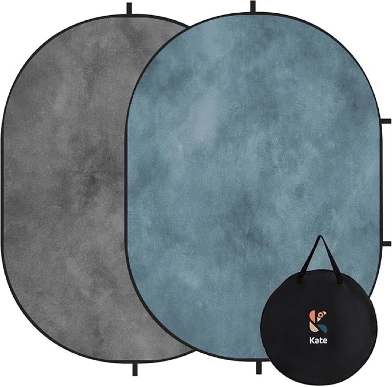 kate collapsible backdrop pop-up photo backdrops folded grey teal for photography, for video, for broadcast, 5x6.5ft visit the kate store