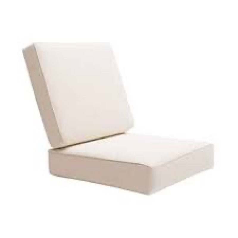 Gusseted And Corded Seat Cushion With Zipper, Filled With White Virgin Polyester Fiber.