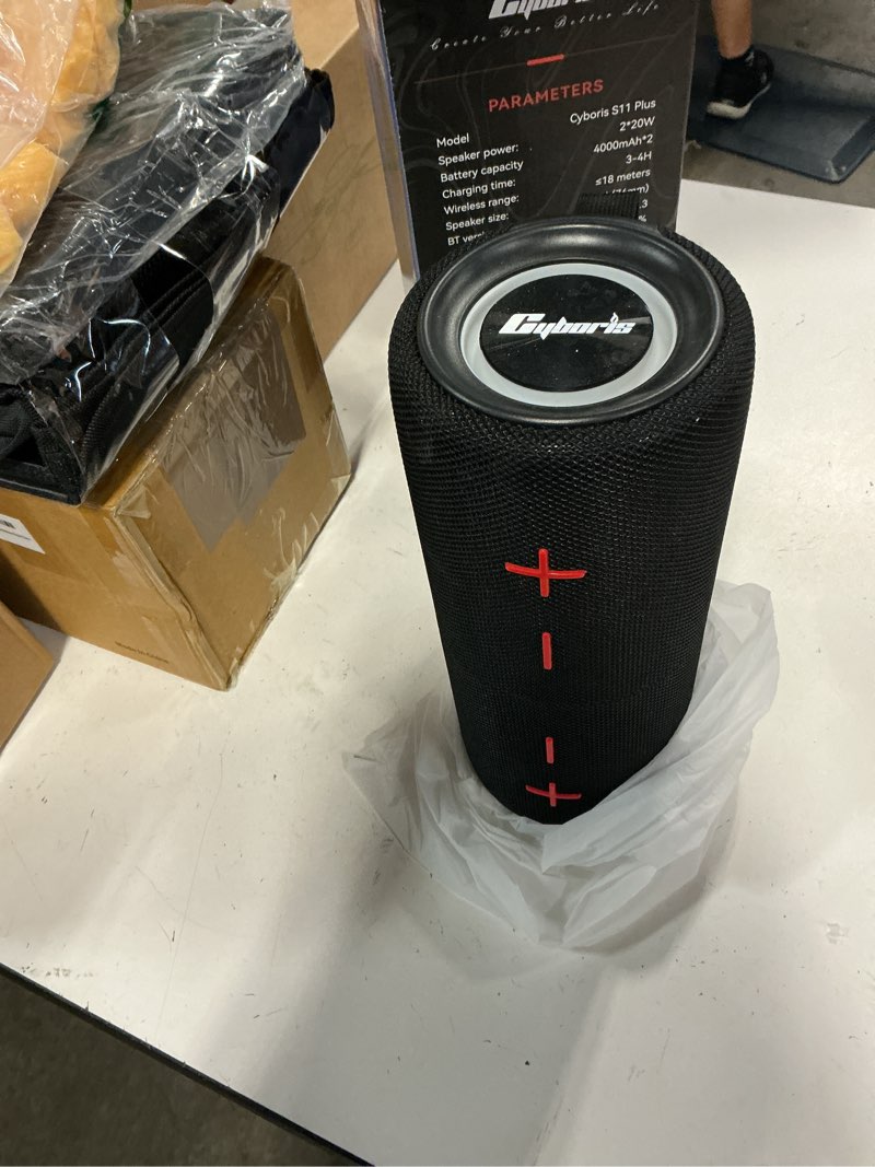 Condition photo showing Good Condition for cyboris 2 in 1 portable splittable 40w dual bluetooth speaker, waterproof split wireless speaker v5.3 with deep bass loud stereo sound, 24h playtime, true wireless pairing for home, outdoor or travel