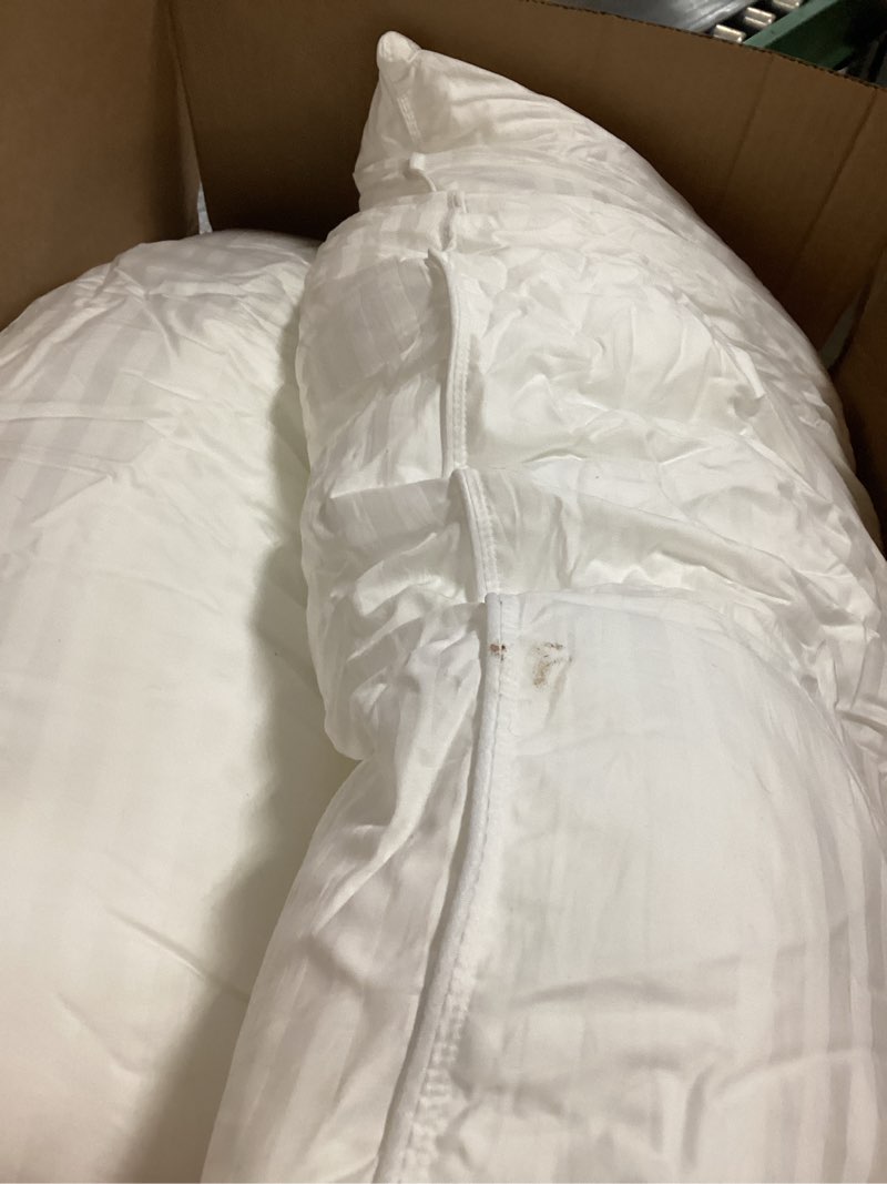 Condition photo showing As Is for beckham hotel collection bed pillows standard/queen size set of 2 - original soft down alternative pillow for sleeping - soft support for back, stomach or side sleepers queen / standard white