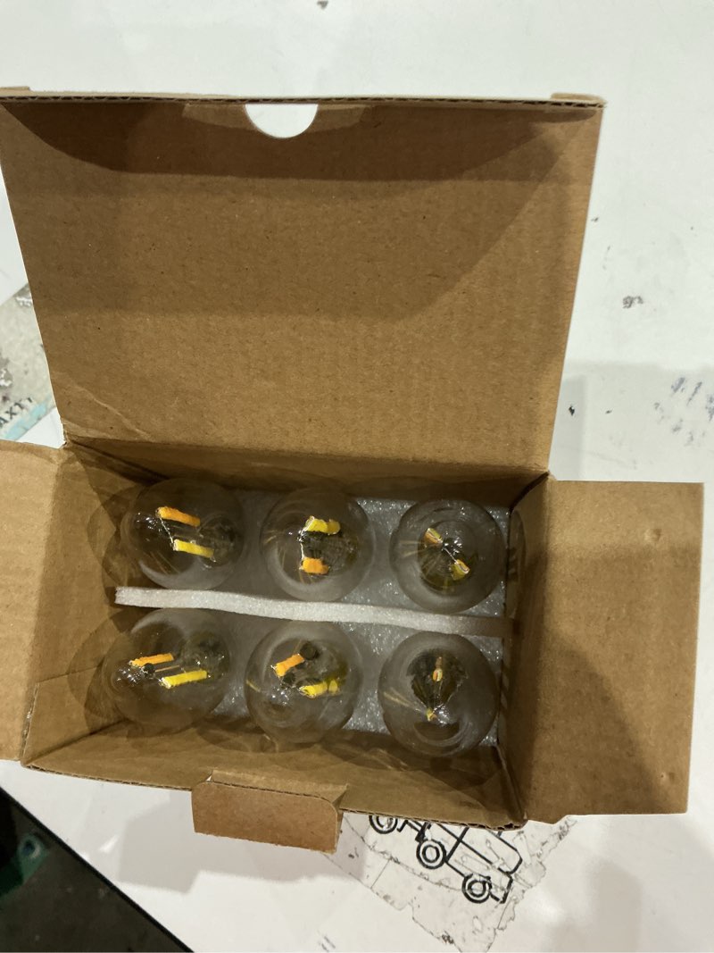 Condition photo showing Good Condition for energetic 6 pack dusk to dawn led outdoor light bulb, 60 watt equivalent(5w), 500lm, soft white 2700k, e12 base, automatic on/off sensor edison filament candelabra bulb for porch, photocell sensor etl 2700k soft white 6 count (pack of 1)
