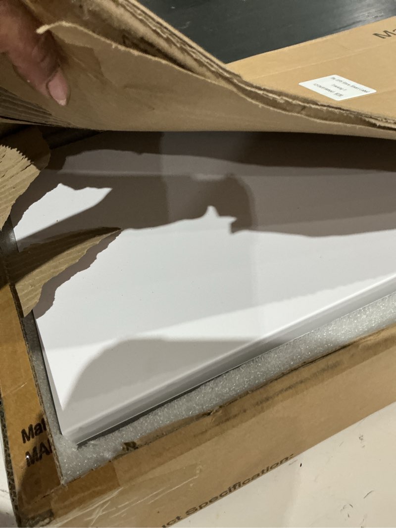 Condition photo showing Good Condition for white shelf covers for wire shelving 24x12 inch 5-pack, instant pvc wood look for pantry, closet & kitchen, diy trimmable & odorless 24x12x2in white