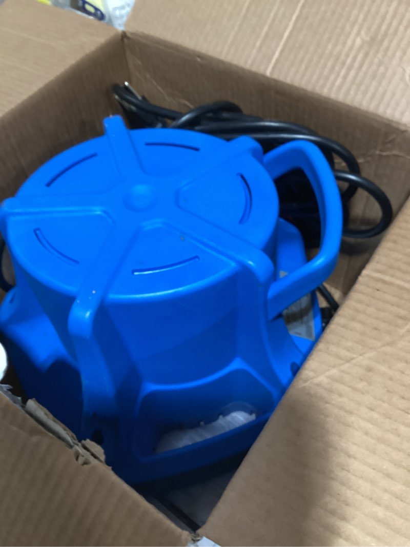 Condition photo showing As Is for Little Giant APCP-1700 115-Volt, 1/3 HP, 1745 GPH, Automatic, Submersible, Swimming Pool Cover Pump with 25-Ft. Cord, Light Blue, 577301