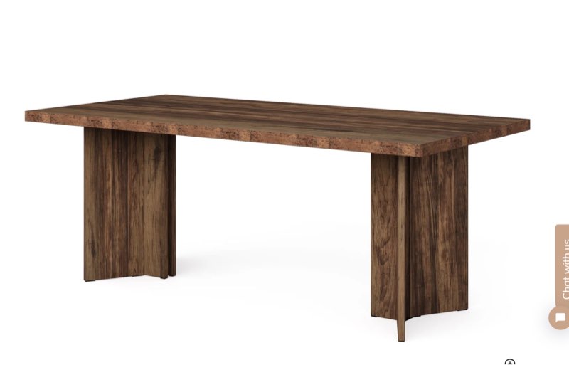 63" Dining Table, Farmhouse Kitchen Table with Large Tabletop for 4-6