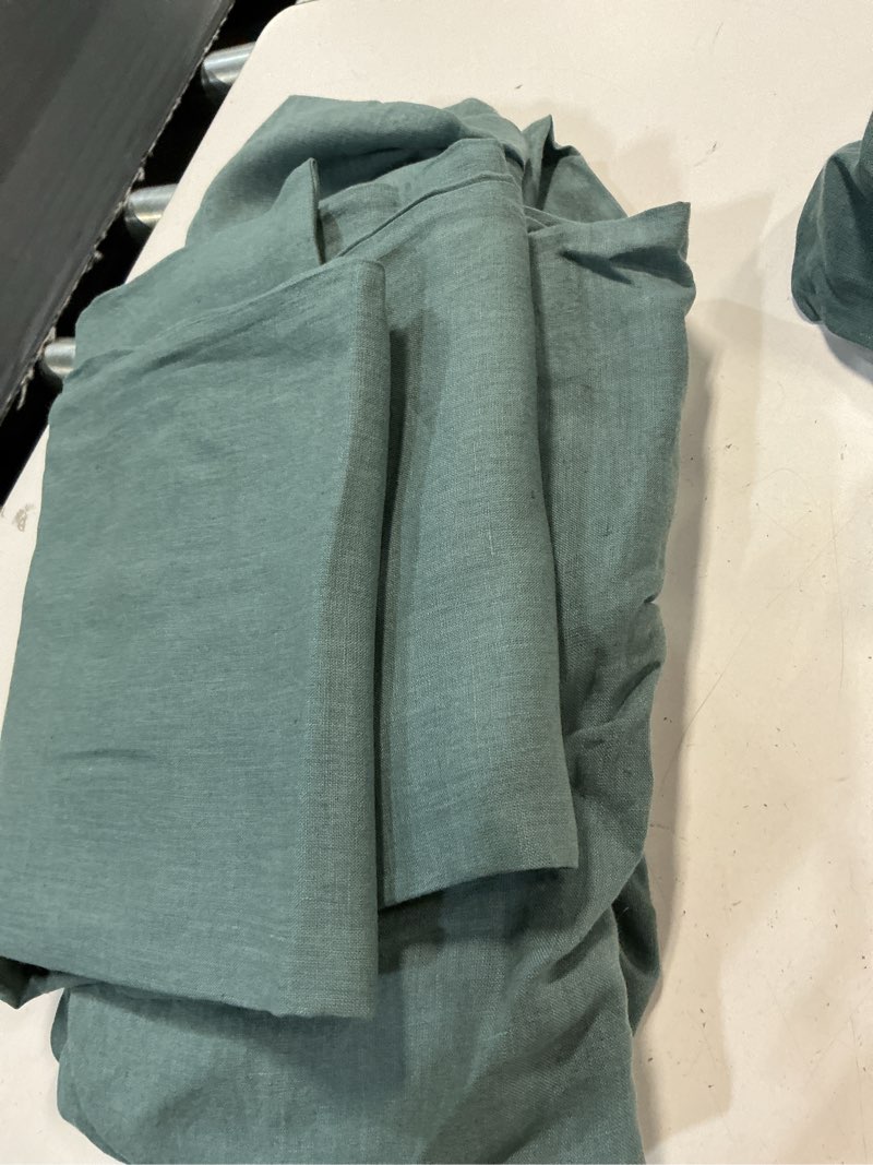 Condition photo showing As Is for quince european linen sheet set 3 ocean king