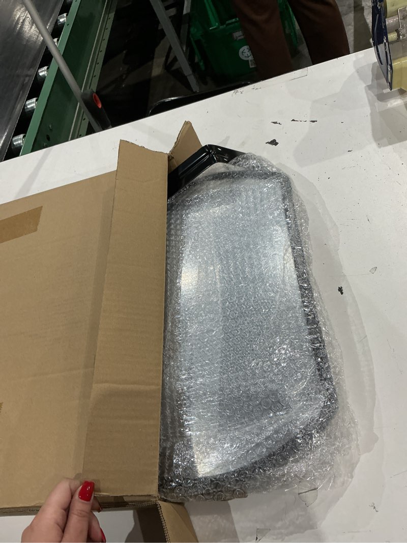 Condition photo showing Good Condition for geetery 1 pcs 18" x 12" garage mirror convex security outdoor indoor round rectangular acrylic traffic mirror corner blindspot for wall parking with protective film for driveway 18" x 12" 1