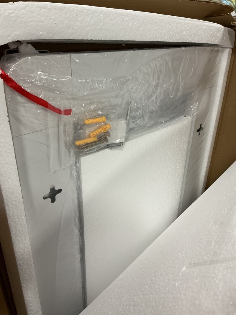 Condition photo showing Good Condition for Door Mirror Full Length with Lights,Tempered Glass 16"x48" Led Full Length Mirror with Dimming & 3 Color Lighting,Door Hanging & Standing Ideal for Bedroom, Dressing Room, Cloakroom Rectangle 48"L×16"W Rectangle