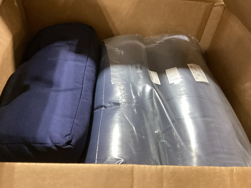 Condition photo showing As Is for hoteam 6 set patio chair cushions outdoor high chair cushion 20 x 40 inch waterproof patio seat rocking indoor thickened pad(solid color style,navy blue) navy blue solid color style