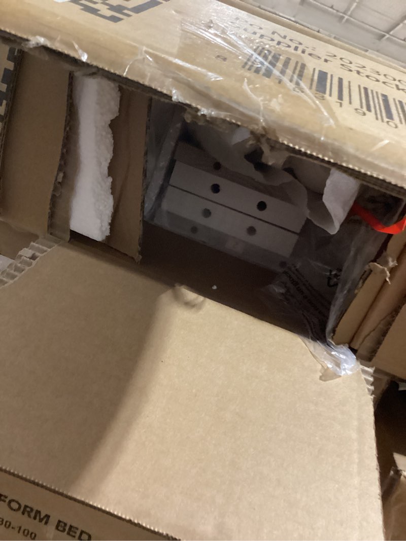 Condition photo showing New/Like New for AS IS SIMILAR TO STOCK PICTURE 14 Inch Queen Wood Platform Bed Frame, Minimalist Style Mattress Foundation with Solid Rubber Wood, Heavy Duty Slat Support, Without Headboard, Easy Assembly, No Box Spring Needed, Walnut Walnut Queen