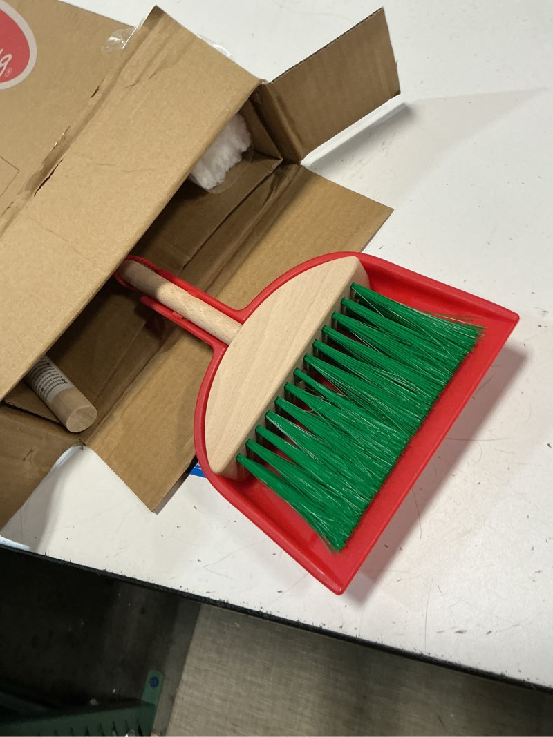 Condition photo showing New/Like New for melissa & doug dust sweep mop, 6-pc. toddler cleaning set with kids broom & accessories, preschool learning activities & kids toys for girls & boys 3+