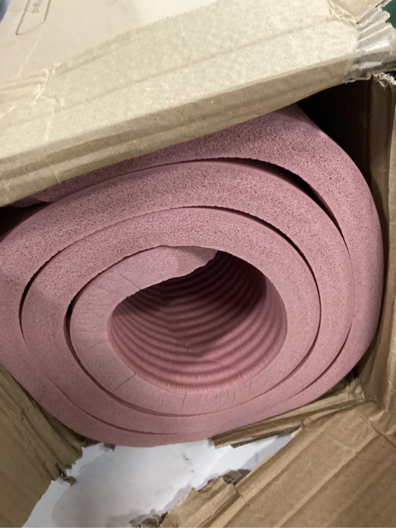Condition photo showing Good Condition for Retrospec Solana Yoga Mat 1" Thick With Nylon Strap For Men & Women - Non Slip Exercise Mat For Home Yoga, Pilates, Stretching, Floor & Fitness Workouts Rose 1 inch