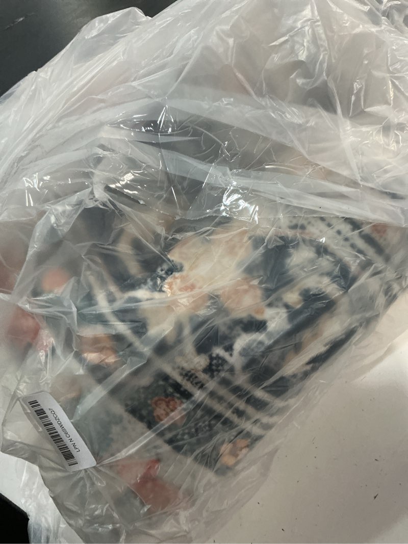 Condition photo showing Good Condition for area rugs 5'x8' washable non-slip, floral vintage distress print pattern medallion carpet for living room bedroom dining room, beige navy blue orange colorful beige/blue/orange 5' x 8' (rectangular)