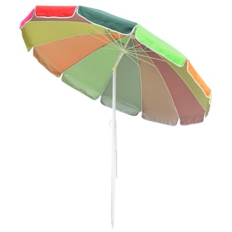 Yescom 7ftRainbow Beach Umbrella Sunshade with Tilt Sand Anchor UV