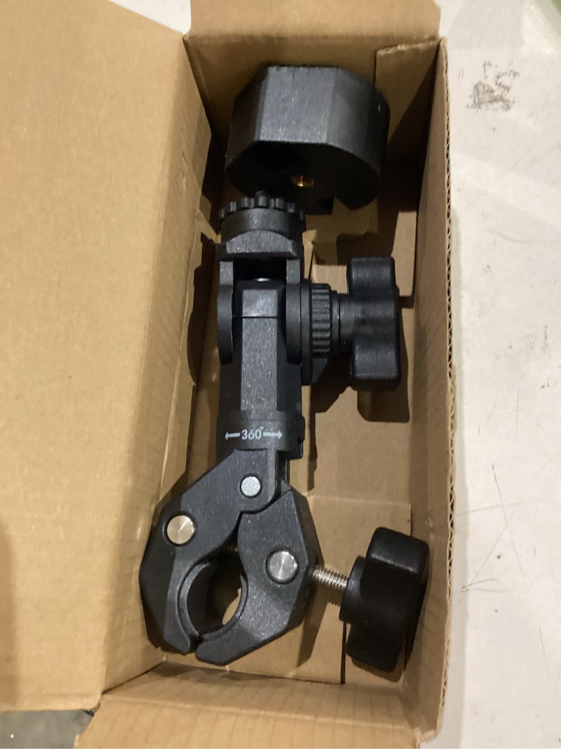 Condition photo showing As Is for rvmarinepat starlink mini clamp mount adjustable universal pole clamp?2024/2025 starlink mini mount with pipe adapter compatible for rv, yacht, van, camper, boat