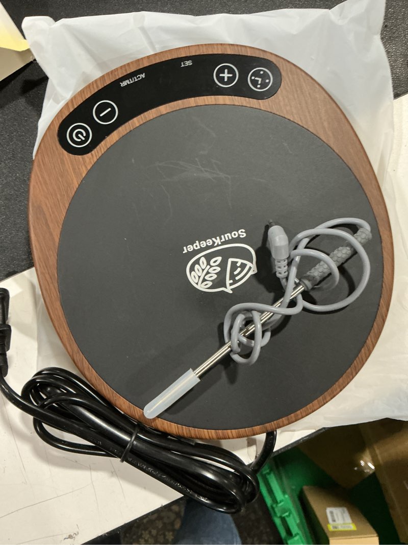 Condition photo showing Good Condition for sourkeeper, larger 2-in-1 sourdough starter warmer pro - 2026 upgrade larger heating plate, dough temp probe, 1°f control (70–110°f), 24h timer, real-time monitoring walnut,6.5inch pro-walnut