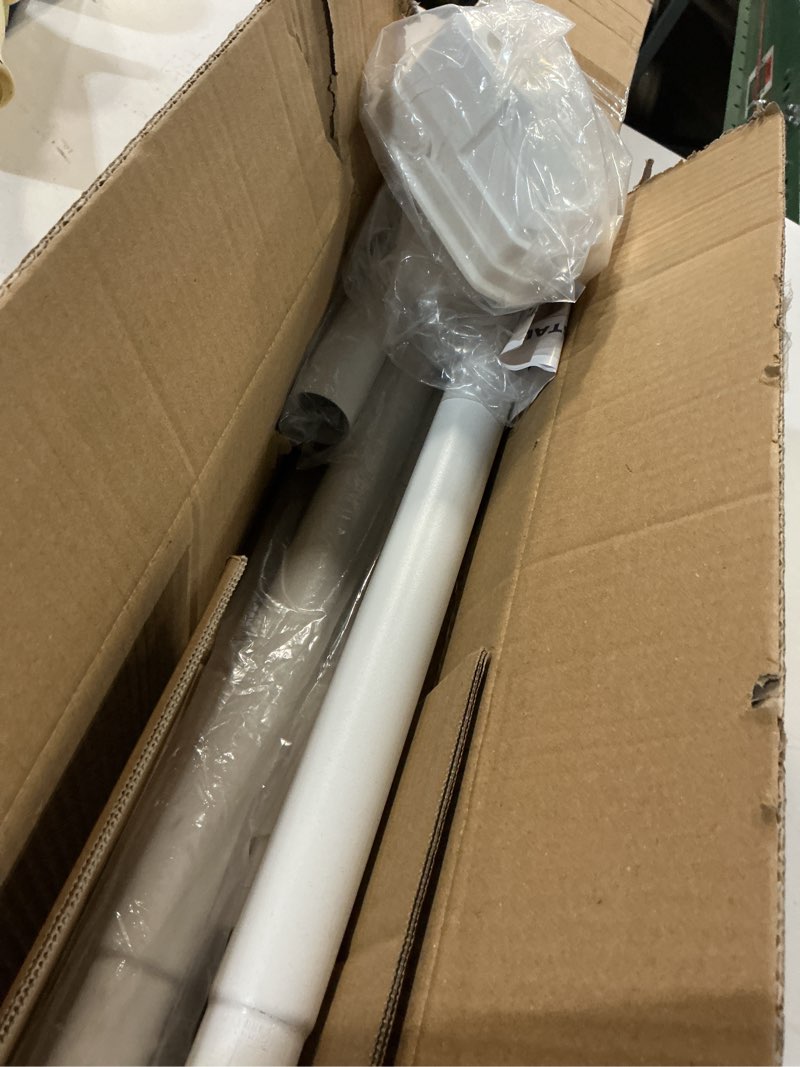 Condition photo showing Good Condition for outdoor curtain rod 31-144 inch adjustable long spring white shower tension curtain rod extra long outdoor rods for patio bathroom windows no drilling, no rust 31-144" white