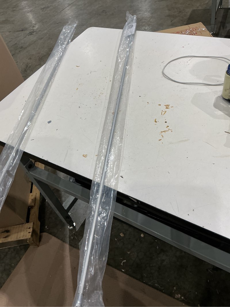 Condition photo showing Good Condition for project source 48-in to 84-in satin nickel steel sash rod with finials