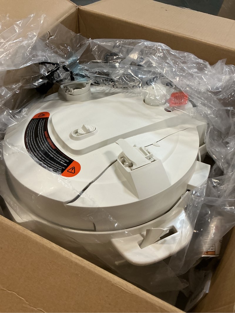 Condition photo showing As Is for instant pot 4qt rio mini 7-in-1 multi-cooker, pressure cooker, slow cook, sauté, steam, rice maker, yogurt, & warmer, sea salt, 4 quarts