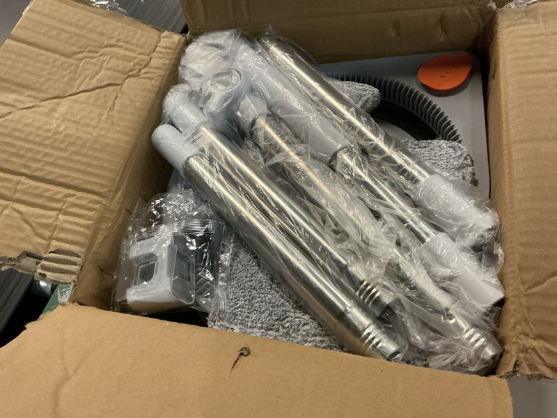 Condition photo showing Good Condition for 3-in-1 precision spin mop & bucket system, 71” extra-long handle, clean-water separation, 3 specialized heads for baseboards & corners, compact for hardwood & micro-porous floors 71 inch