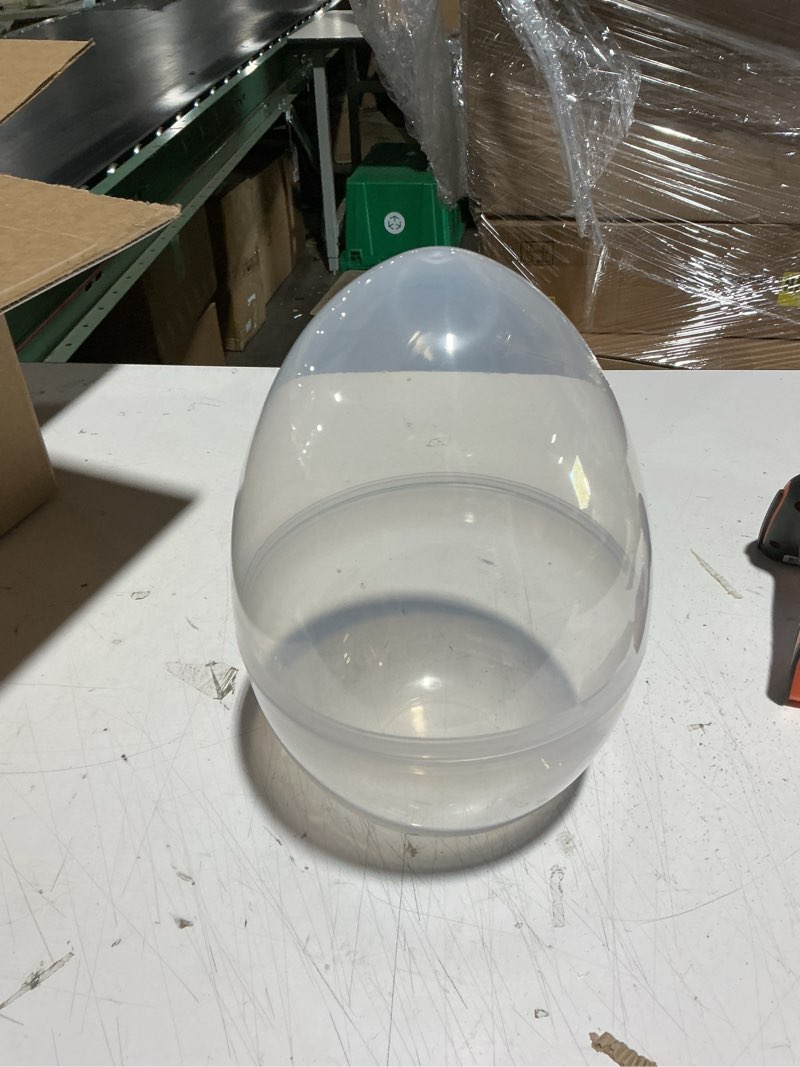 Condition photo showing As Is for easter eggs 3” - clear fillable easter eggs – 14ct - easter basket stuffers - empty large enough to hold toy and candy - plastic easter eggs filler bulk - egg hunt kids surprise