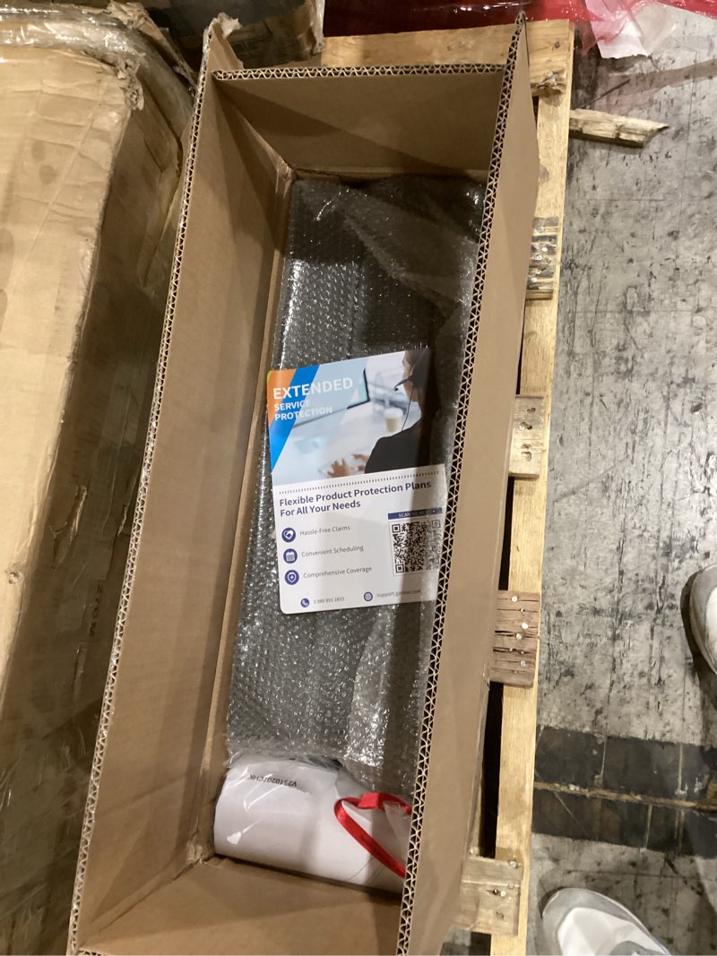 Condition photo showing As Is for Folding Adirondack Chair Set of 5, All-Weather HDPE Outdoor Chair, Wooden Textured with Cup Holder for patios, Decks, Gardens, fire pits, Grey Grey Chair x2+Table x1+Ottoman x2