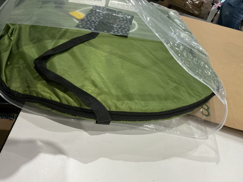 Condition photo showing Good Condition for portable toilet kit, camping toilet with pop-up privacy tent and poo gel toilet bags, washable portable outdoor showers changing rooms black toilet and green tent