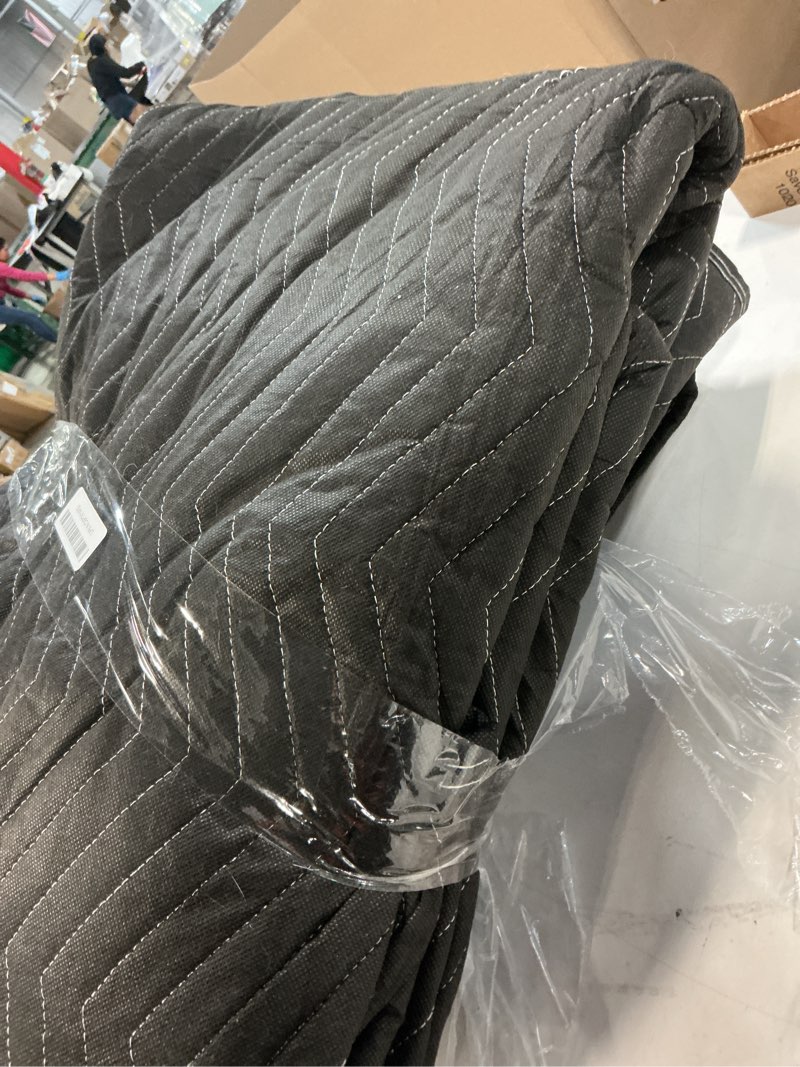 Condition photo showing As Is for 2 pcs large sound dampening blanket,96" x 80" sound absorbing studio,noise cancelling studio acoustic blanket/light blocker/moving curtain 2 pack