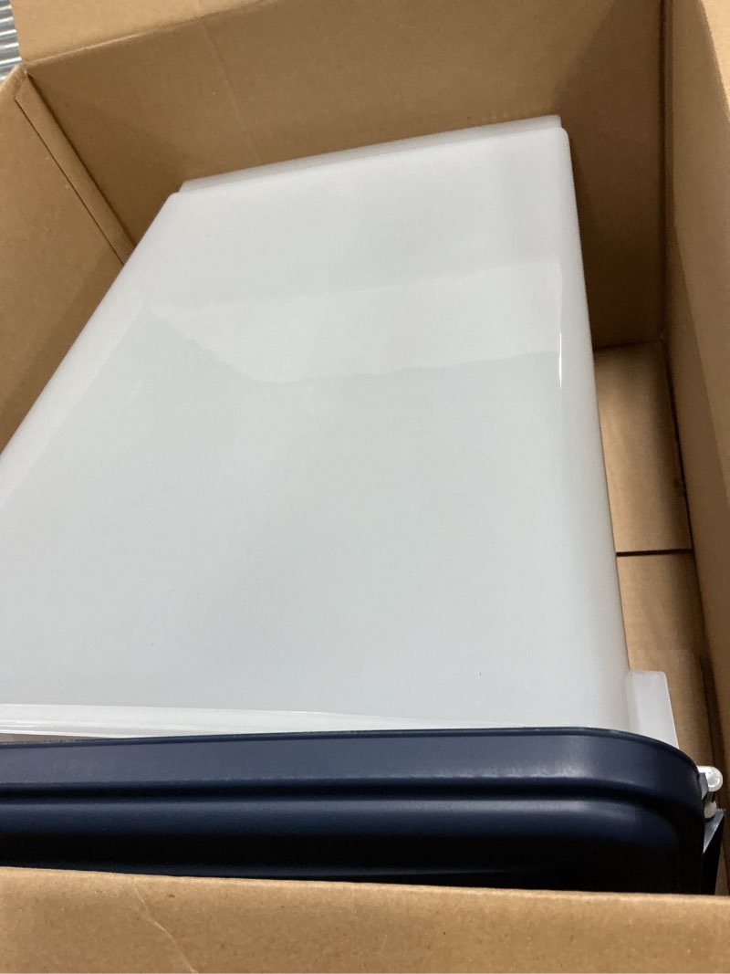 Condition photo showing Good Condition for iris usa dog food storage container, up to 54 pounds, attachable wheels, for dog cat bird and other pet food storage bin, keep fresh, easy mobility - made in usa, navy/pearl 54 lbs navy/pearl
