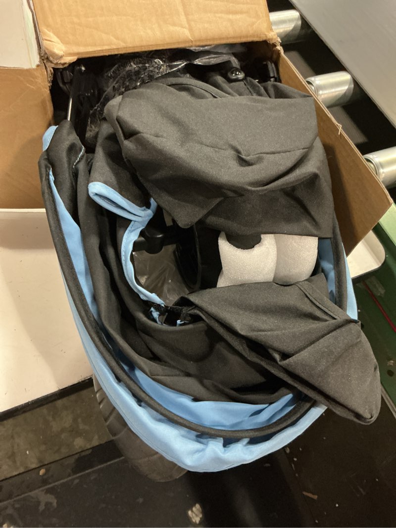 Condition photo showing Good Condition for ingenuity 3d mini convenience stroller – lightweight stroller with compact fold, multi-position recline, canopy with pop out sun visor – umbrella stroller for travel & more, blue/black