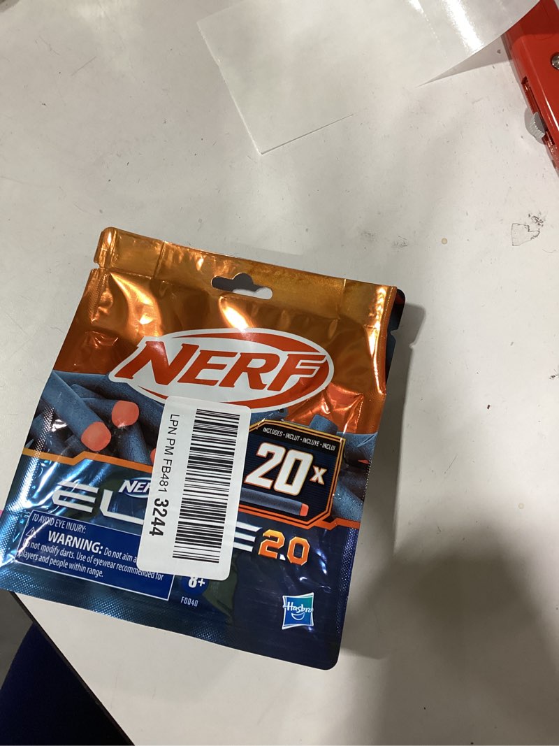 Condition photo showing New/Like New for NERF Elite 2.0 20-Dart Refill Pack, 20 Official Nerf Elite 2.0 Foam Darts, Compatible with All Nerf Blasters That Use Elite Darts, Kids Stocking Stuffers Standard Refill Pack