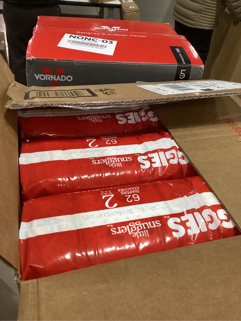 Condition photo showing Good Condition for Huggies Size 2 Diapers, Little Snugglers Baby Diapers, Size 2 (12-18 lbs), 186 Count (3 Packs of 62), Packaging May Vary
