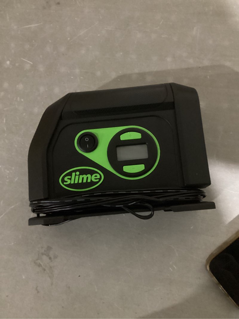 Condition photo showing As Is for slime air inflator (power source: car )