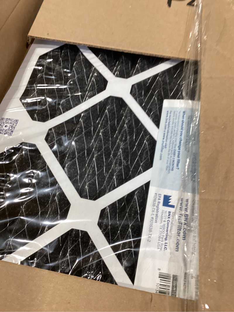 Condition photo showing Good Condition for bnx trufilter 16x25x1 merv 12 odor defense (6-pack) ac furnace air filter with activated carbon - made in usa - pleated air conditioner hvac ac furnace filters - removes odor, mold, bacteria, smoke 16x25x1 6-pack