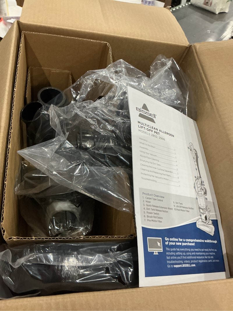 Condition photo showing Good Condition for bissell multiclean allergen lift-off pet vacuum with hepa sealed system, detachable canister for stairs & upholstery, led headlights, tangle-free brush roll, 2998 mulitclean lift-off