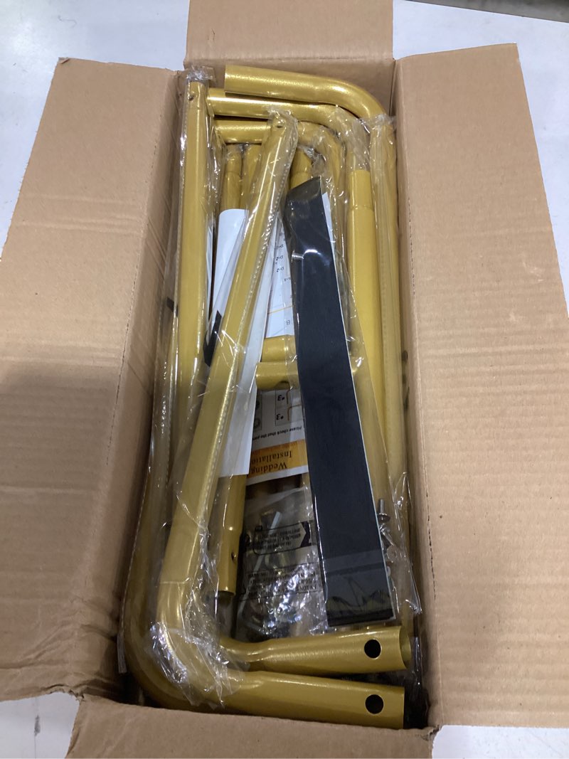 Condition photo showing Good Condition for wellsign wedding welcome sign holder, 68”x31”x 20” welcome to our wedding sign adjustable display stand with 4 leather hanging straps,gold easel stand personalized for baby bridal valentine gold 68”x31”x 20”