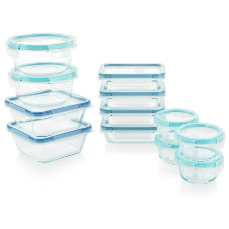 ( incomplete ) Snapware Total Solution Pyrex Glass Food Storage 24-piece Set