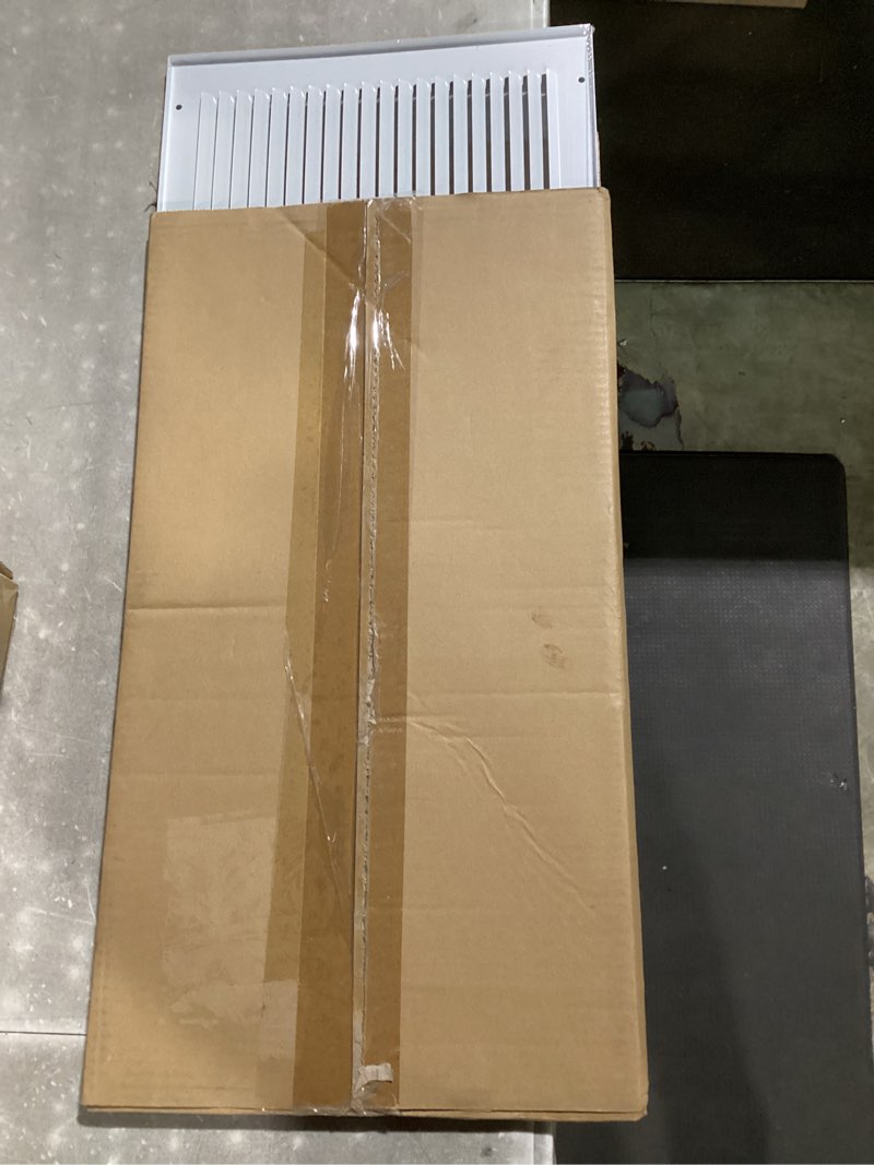 Condition photo showing New/Like New for 20x10 return air grille (duct opening size), air return vent cover, ac vent cover, cold air return vent cover, flat return air grilles, outer dimensions:21.75"w x 11.75"h (20"w x 10"h, duct opening)