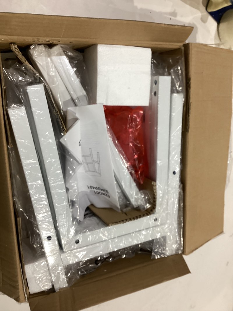 Condition photo showing Good Condition for HOOBRO Bar Stools, Set of 2 Bar Chairs, 23.6 Inch Saddle Stools, Kitchen Counter Seat with Footrests, Industrial Barstools for Dining Room, Kitchen, Counter, Bar, White WW02MD01