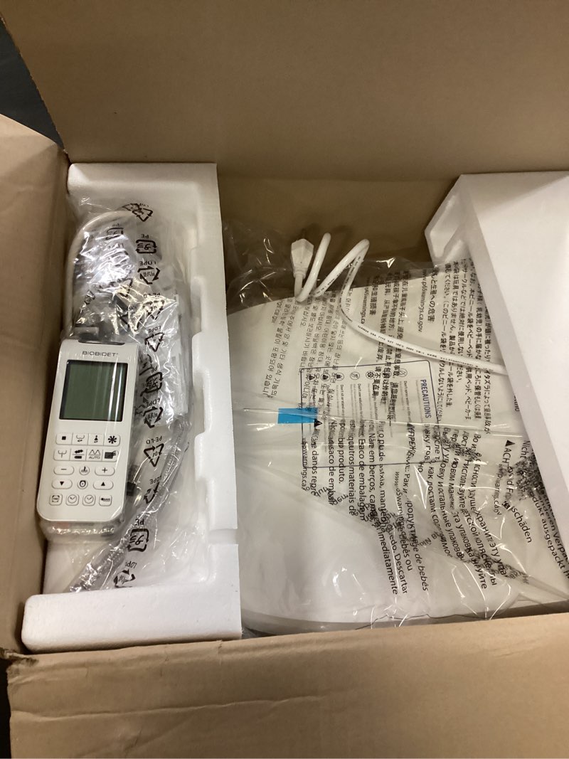 Condition photo showing Good Condition for LEIVI Electric Bidet Toilet Seat with Wireless Remote and Side Panel, Multiple Spray Modes, Adjustable Heated Seat, Warm Water and Air Dryer, Auto LED Nightlight, Elongated White Oval