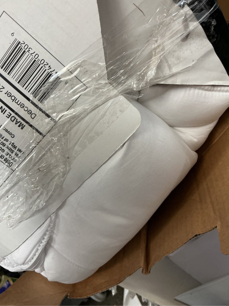 Condition photo showing As Is for allswell ultra plush pillow top mattress topper, queen