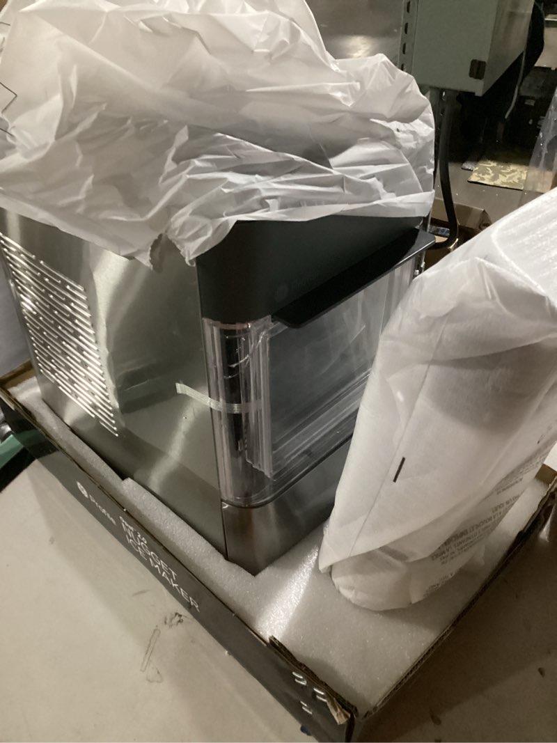 Condition photo showing As Is for GE Profile Opal 2.0 with 0.75 Gallon Tank, Chewable Crunchable Countertop Nugget Ice Maker, Scoop included, 38 lbs in 24 hours, Pellet Ice Machine with WiFi & Smart Connected, Stainless Steel