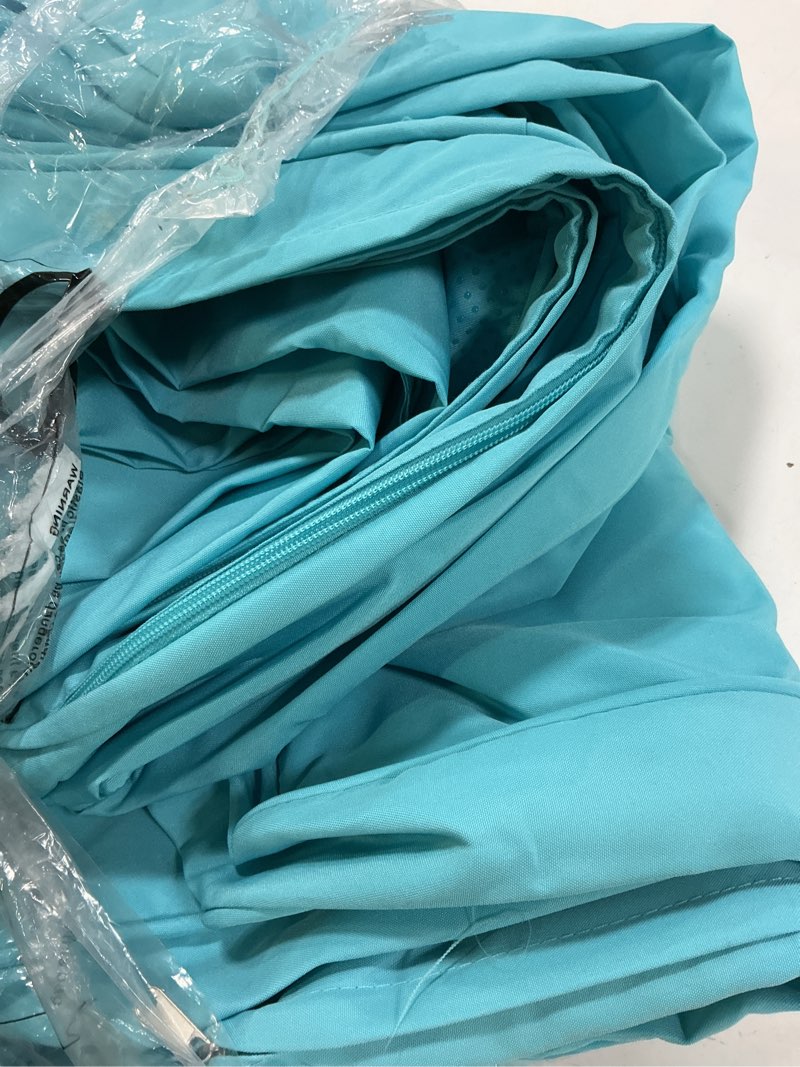 Condition photo showing Good Condition for aoxun 11pcs patio cushion covers replacement, waterproof outdoor furniture cushion covers with zipper and non-slip bottom, patio sofa couch 3 sizes for patio sectional, covers only (sky blue) 11 pcs sky blue