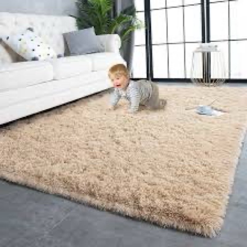 Upgrade Non-Slip Plush Rugs for Living Room, Soft Shaggy Carpets for Living Room, Fuzzy Rugs for Kid