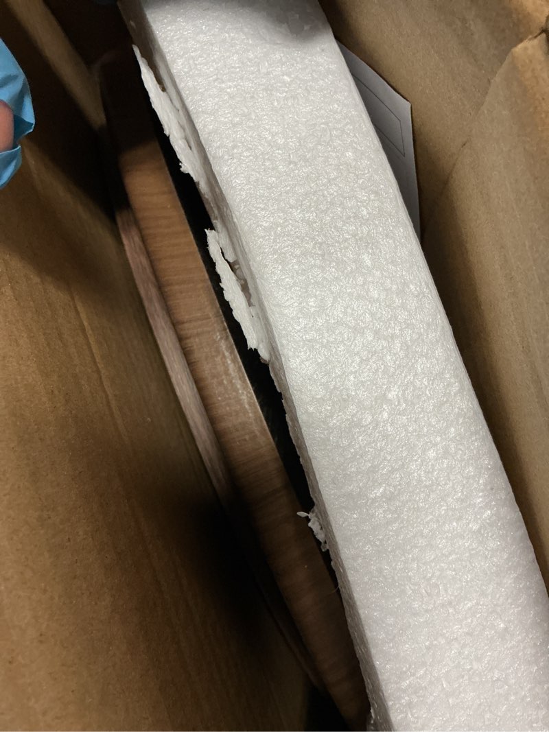 Condition photo showing New/Like New for Round Side Table, C Shaped End Table for Couch, Sofa and Bed, Mid Century Modern Small Bedside Table Nightstand for Living Room, Bedroom, Corners and Office(Walnut)