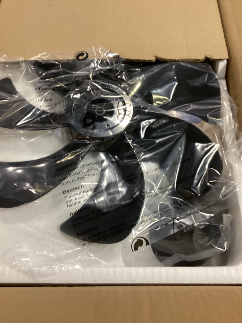 Condition photo showing New/Like New for depuley caged ceiling fan with light: 20" black small fandelier ceiling fan with remote - farmhouse fandelier with fan light fixture for low profile indoor bedroon kitchen living dining room 20 inch-hanging black