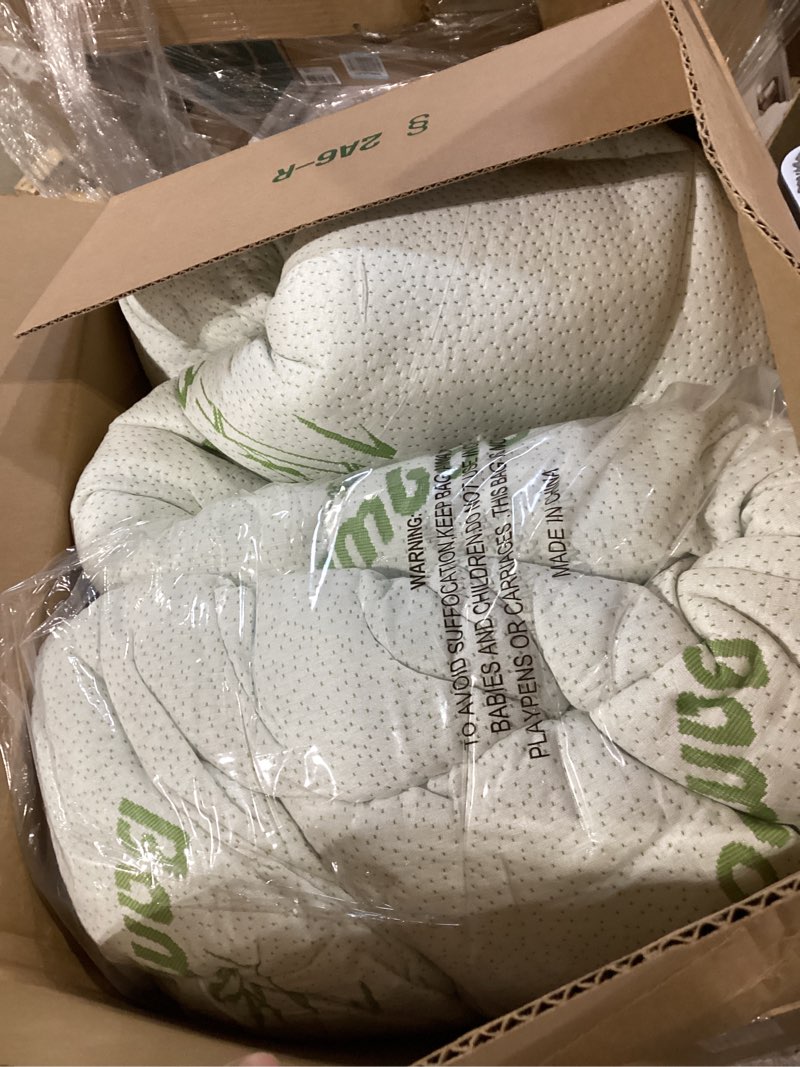 Condition photo showing Good Condition for mattress topper twin xl size, cooling extra thick breathable viscose made from bamboo mattress pad, soft quilted fitted mattress cover with 1000 gsm down alternative fill (8-21”deep pocket) white twin xl